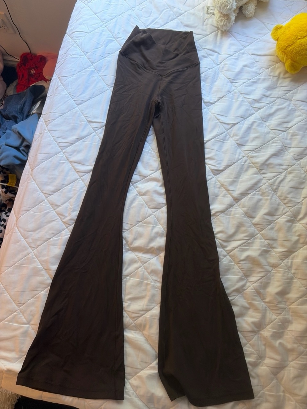aerie Offline Flared Leg Pants in Chocolate Brown